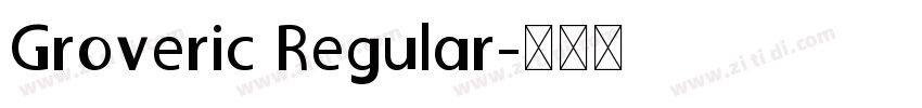 Groveric Regular字体转换